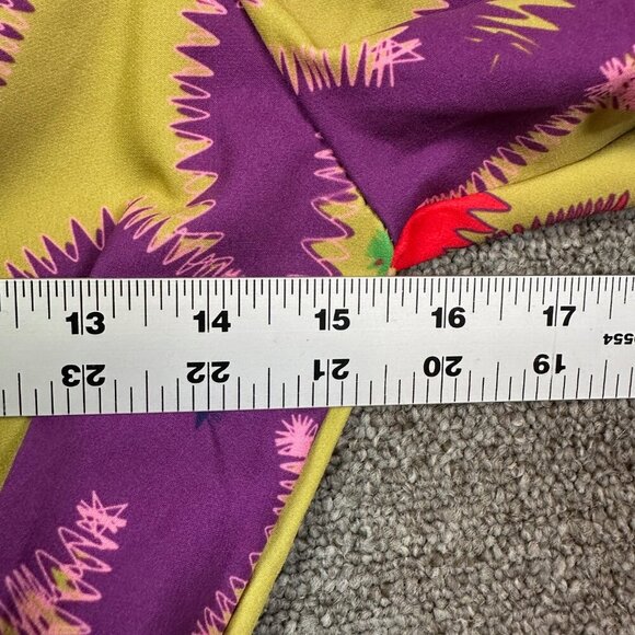 Laagam Lea Midi Dress Colorful Maximalist Green Purple Red Size X-Small - Picture 4 of 9